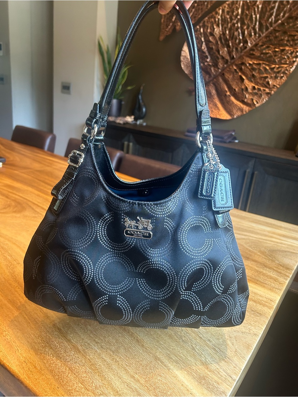 Vintage y2k Coach Black Madison Maggie Shoulder Bag
